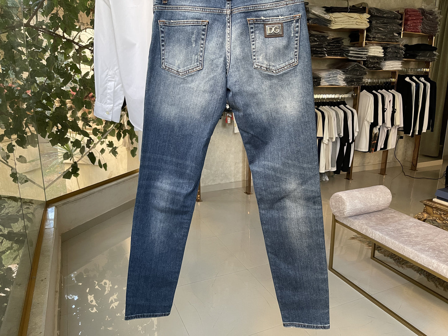 Dolce & Gabbana Jeans Ripped with DG Logo