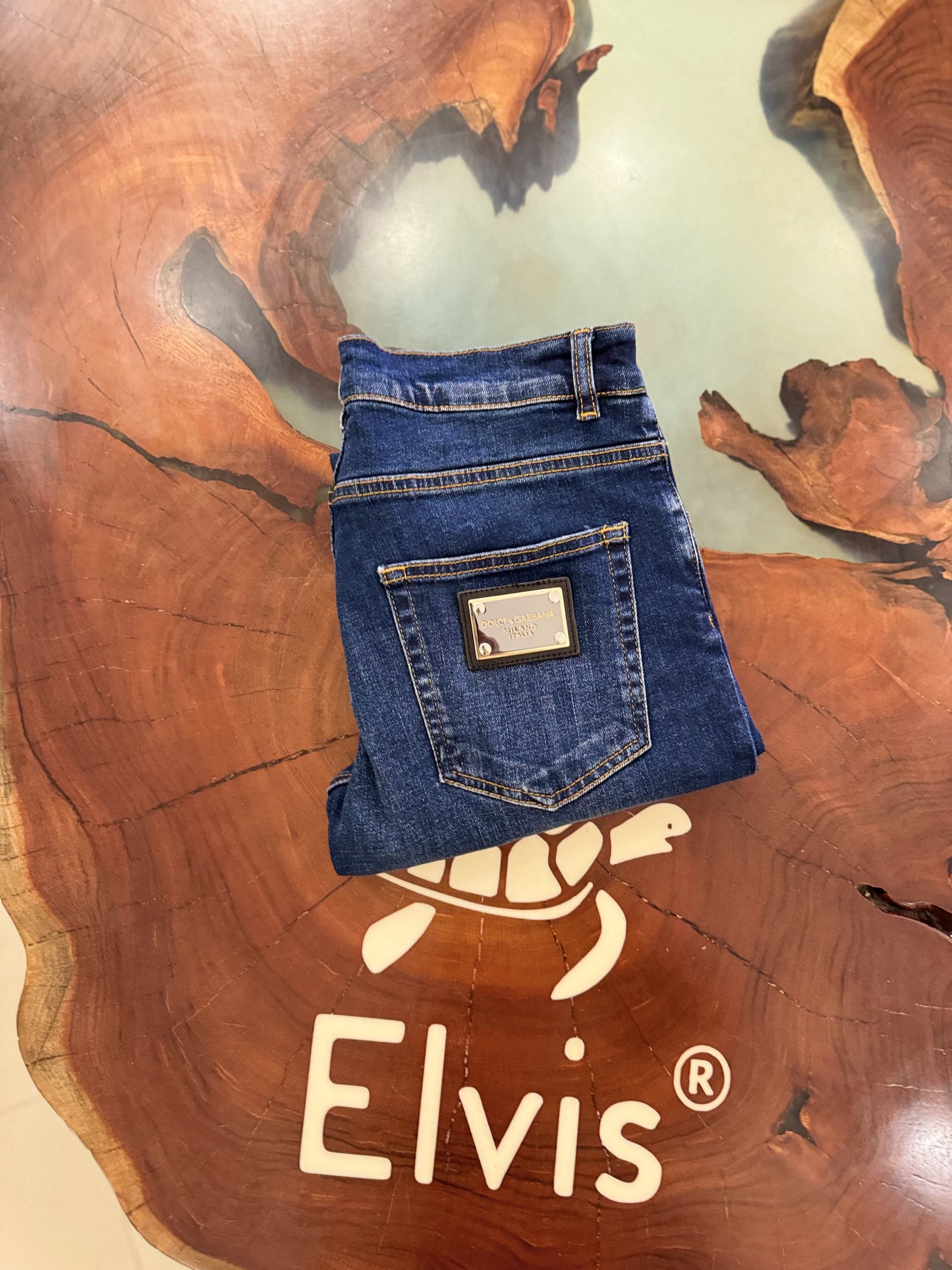 Dolce & Gabbana Navy Blue Jeans Basic with Logo