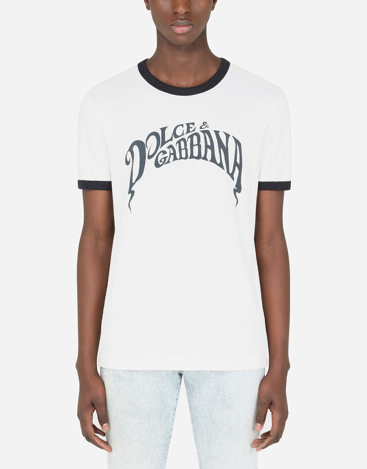 Dolce & Gabbana T-shirt Printed Dark Blue Logo