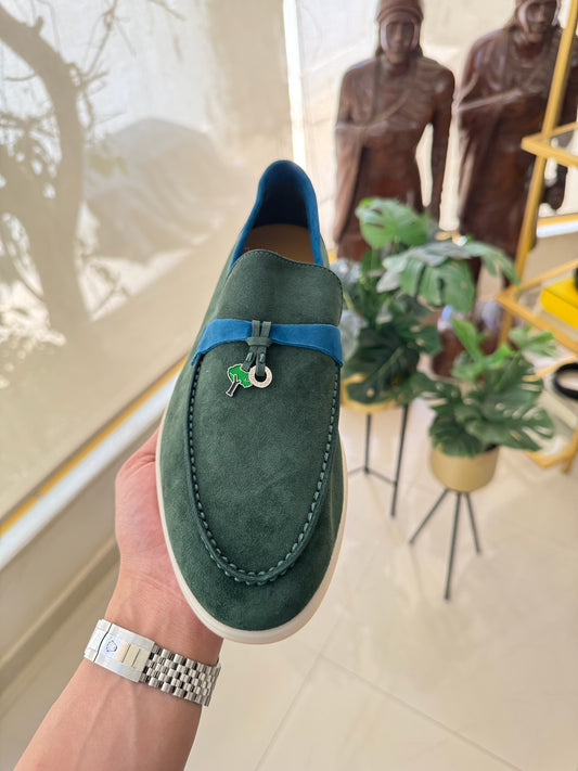 Loro Piana Green & Blue Loafer