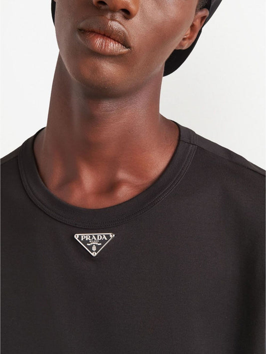 Prada Men Black T-Shirt