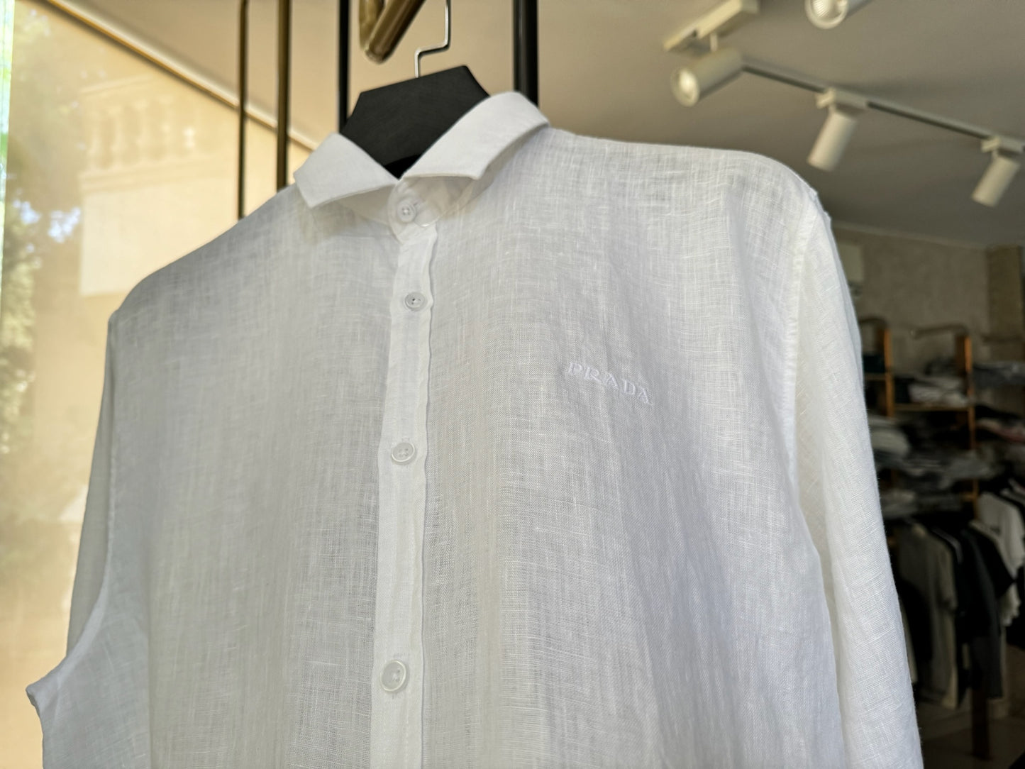 Prada White Linen Shirt