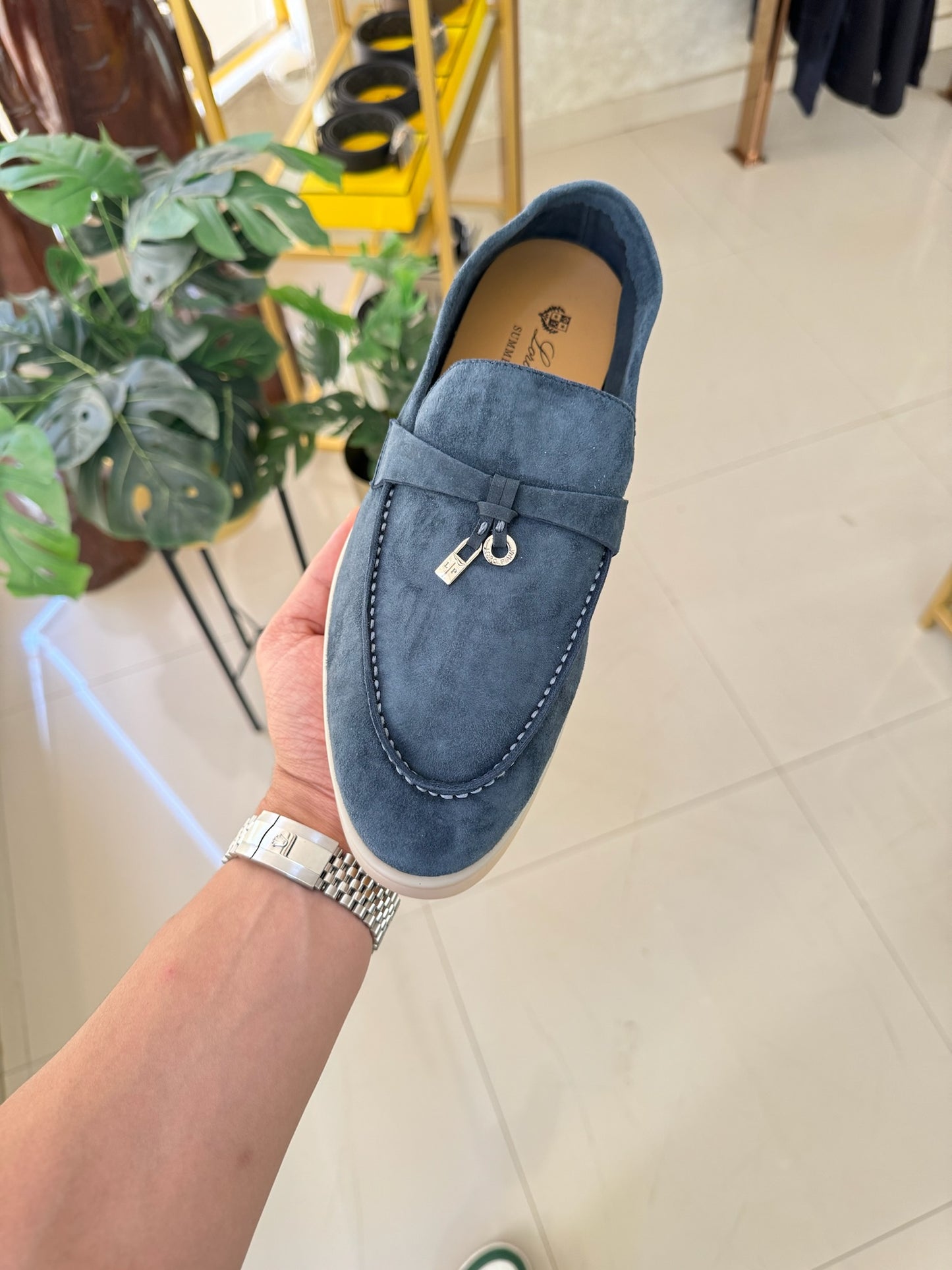 Loro Piana Blue Loafer