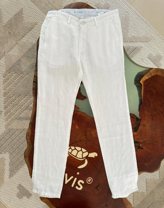 Loro Piana White Linen Pants