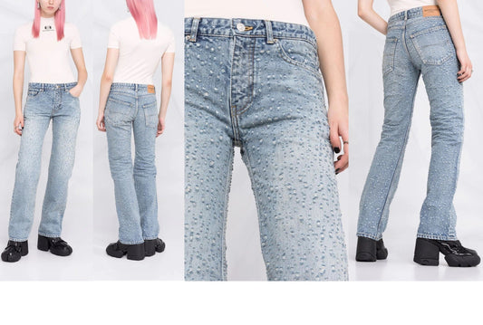 Balenciaga Jeans Women Ripped Jeans