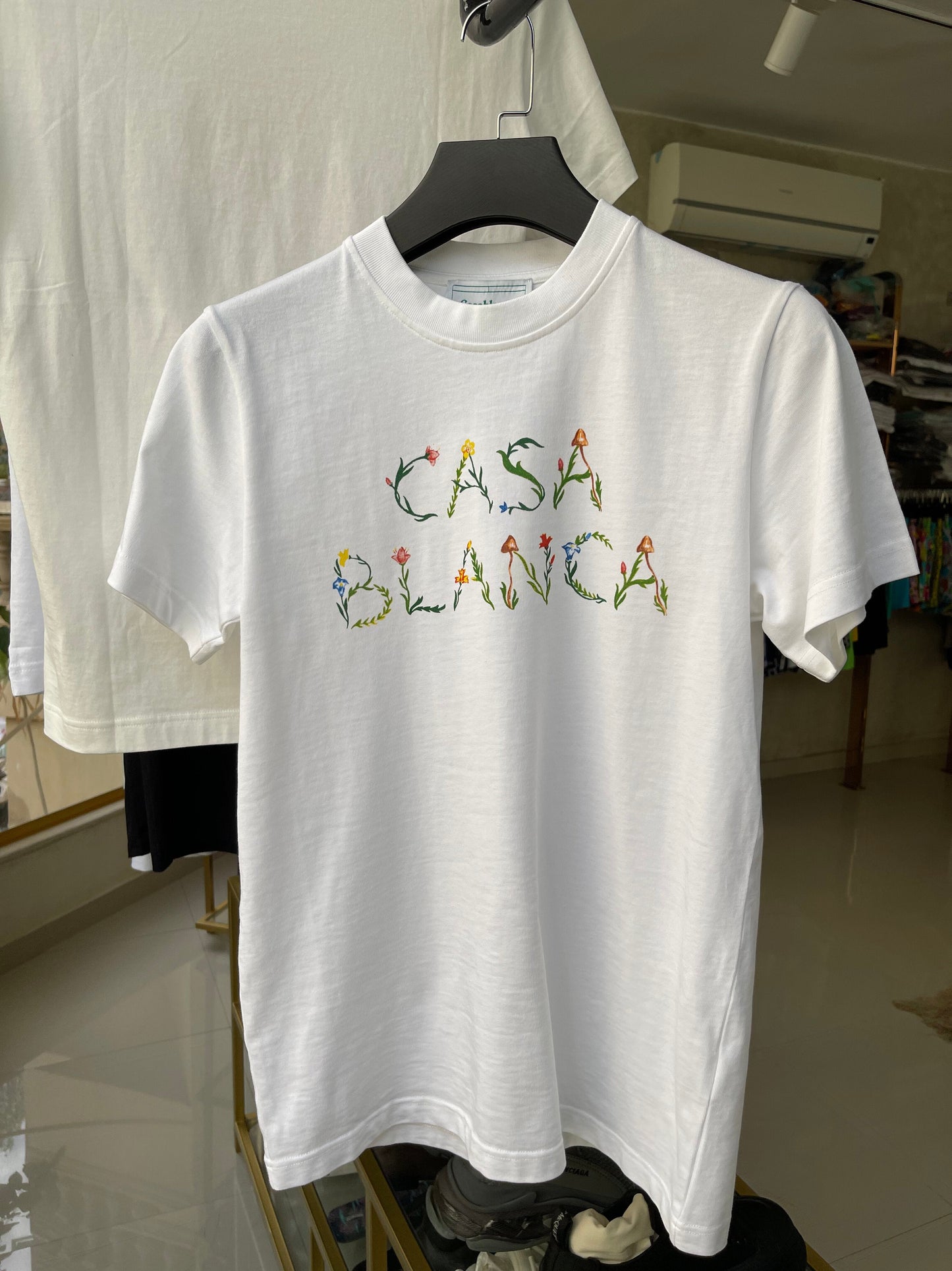 Casablanca T-shirt Casablanca Flowers Logo