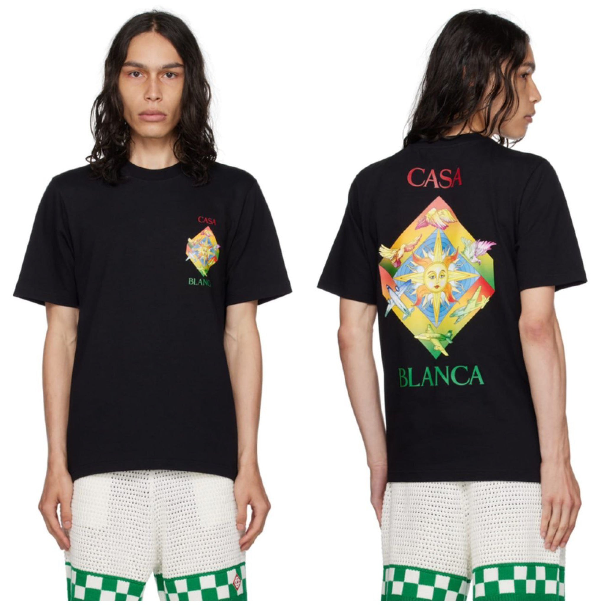 Casablanca T-shirt Casablanca Sun Face Logo – Elvis Swimwear