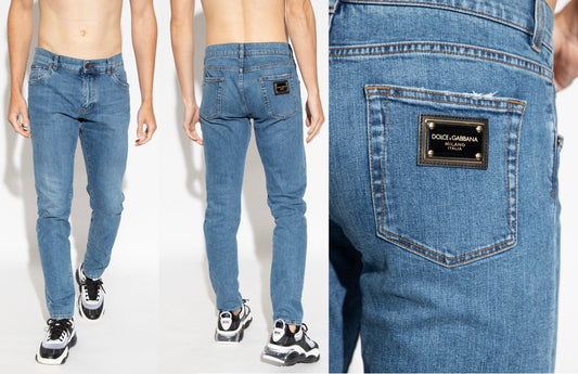 Dolce & Gabbana Light Blue Jeans Basic with Logo