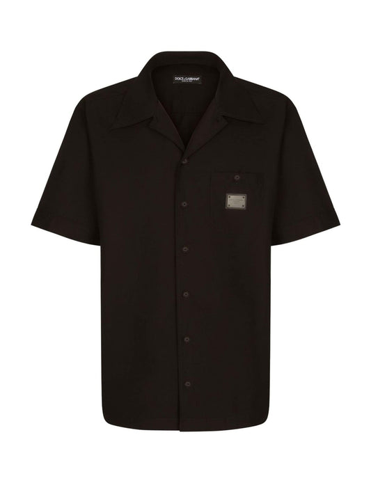 Dolce & Gabbana Shirt Black Milano Branded Tag