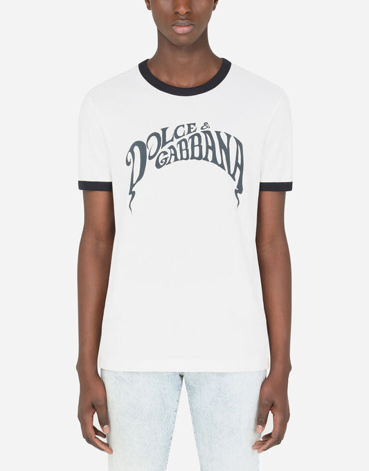 Dolce & Gabbana T-shirt Printed Dark Blue Logo