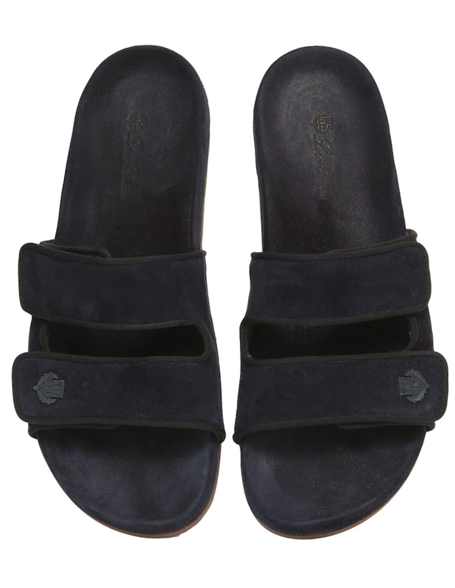 Loro Piana Black Slippers