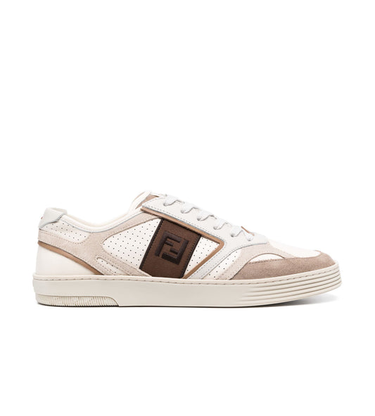 Fendi White Brown Step- Logo Patch