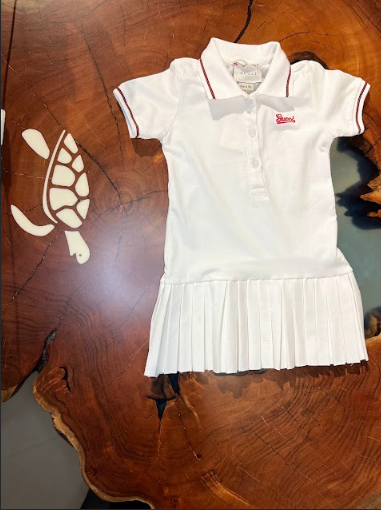 Gucci Red Logo White Dress