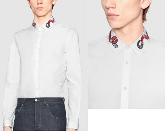 Gucci Shirts Long Sleeves Snake Round Logo