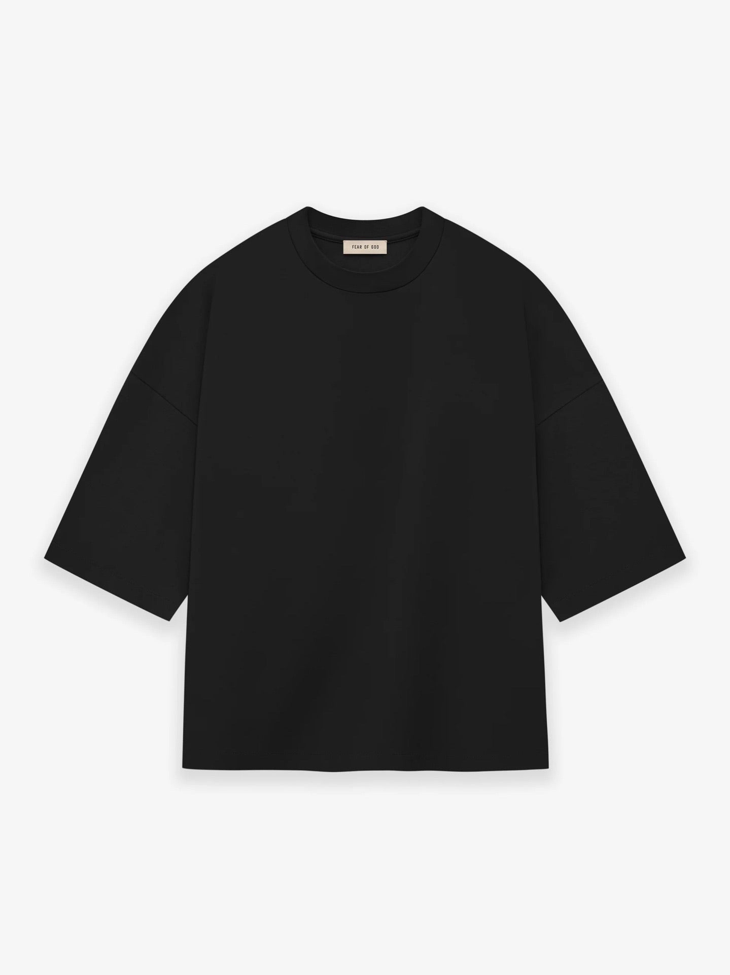 Fear Of God Oversized Embroidered White Thunderbird Milano Black T-Shirt