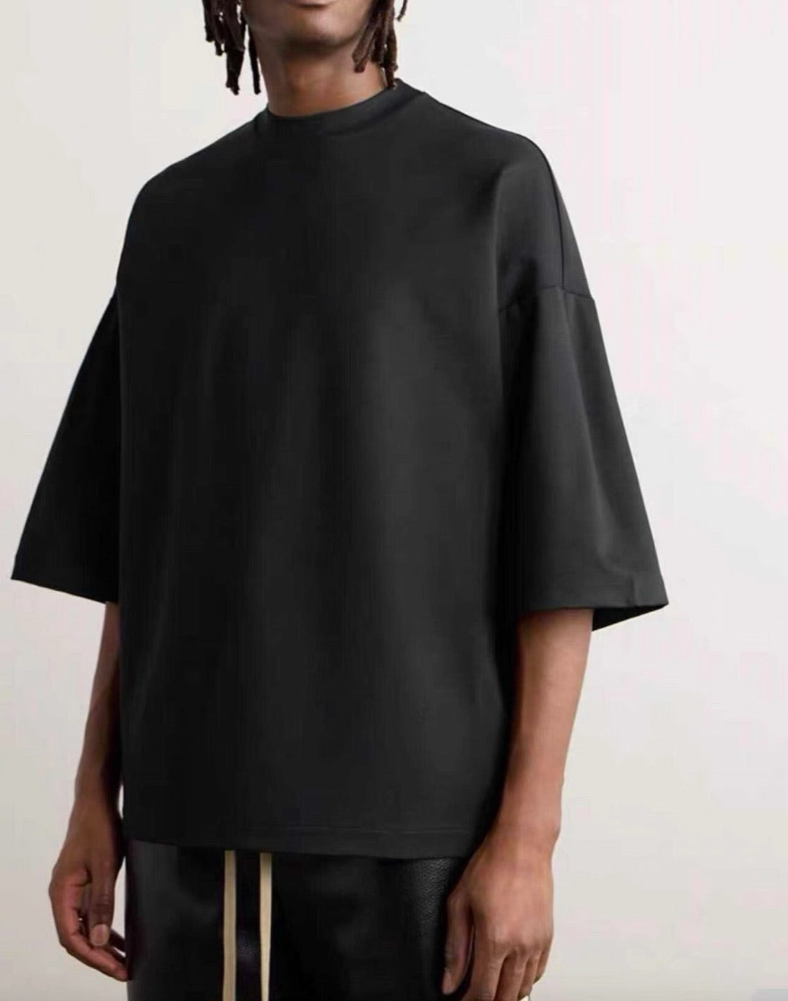 Fear Of God Oversized Embroidered Black Thunderbird Milano T-Shirt