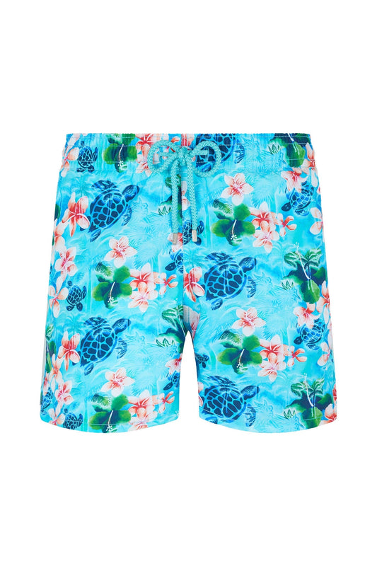 Vilebrequin Moorea Turquoise Floral Swimshorts