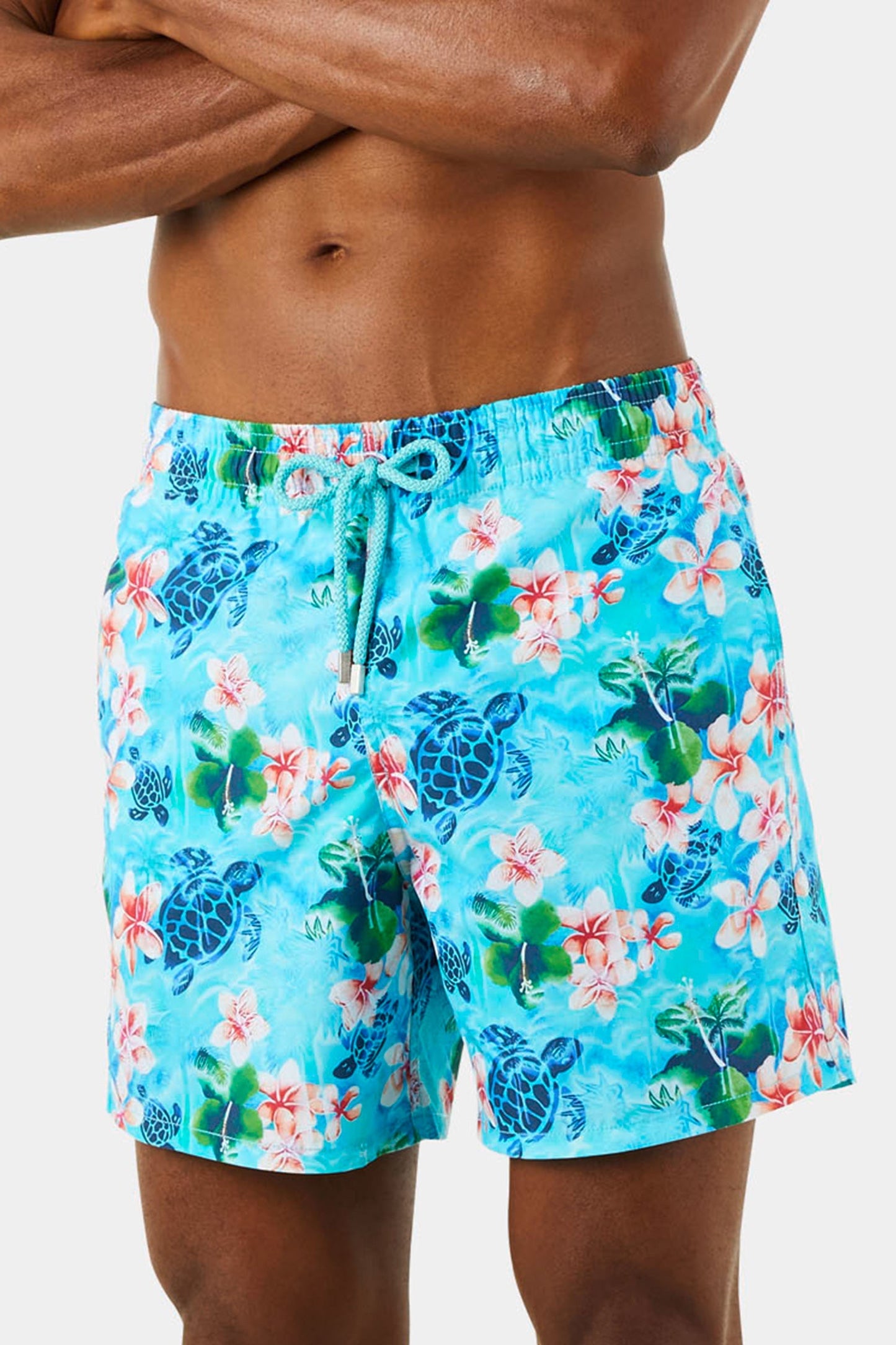 Vilebrequin Moorea Turquoise Floral Swimshorts