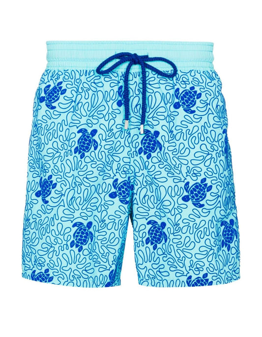 Vilebrequin Moorea Blue Turtles Splash Swimshorts