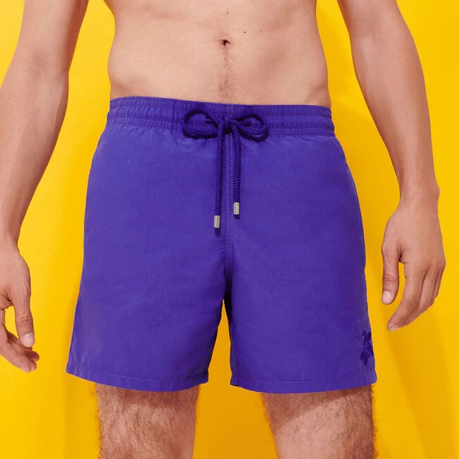 Vilebrequin Plain Puple Turtle Logo Swimshorts