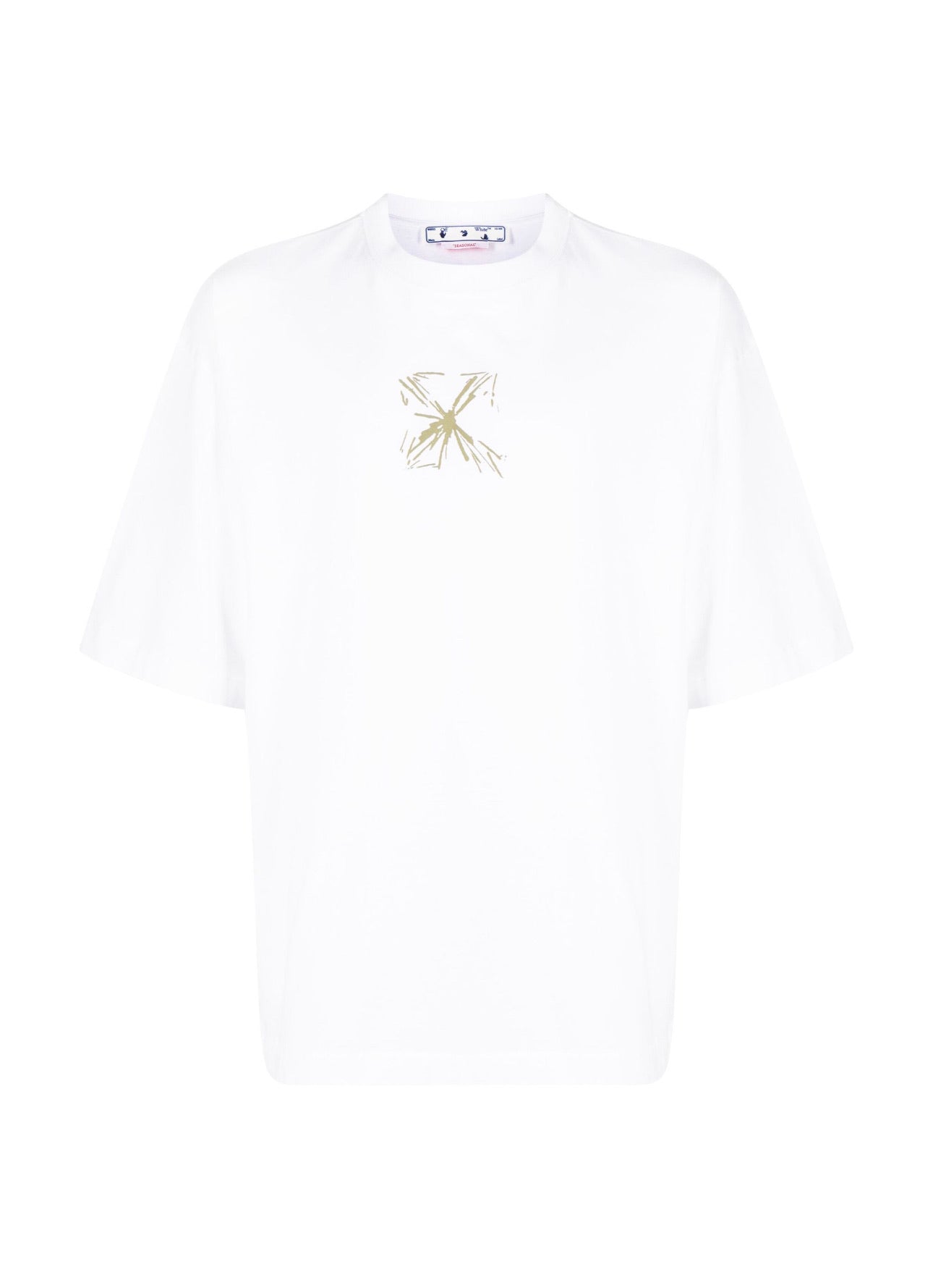 OFF-WHITE Green Arrows Logo Splash-print short-sleeve T-shirt