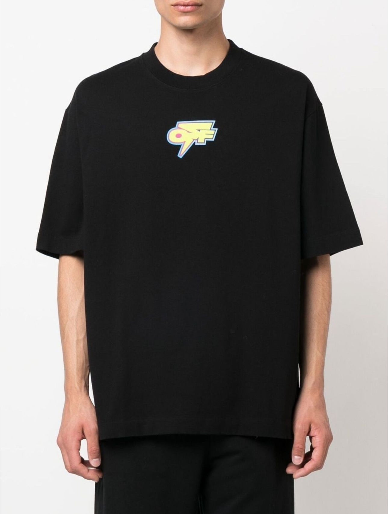 OFF-WHITE Oversized Fuschia & Green Graphic Print T-Shirt