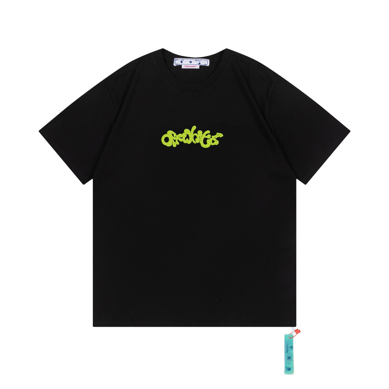 OFF-WHITE Lime OW Logo Oversized Opposite Arrow Slim Short-Sleeve Tee