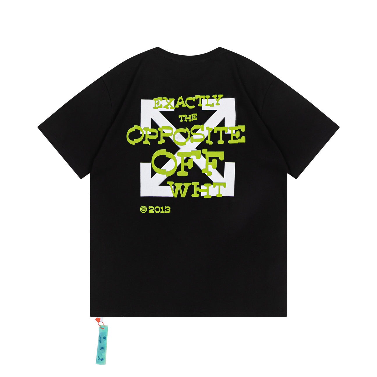 OFF-WHITE Lime OW Logo Oversized Opposite Arrow Slim Short-Sleeve Tee