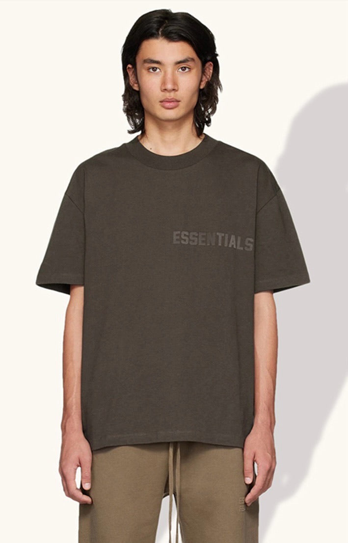 Fear Of God Essentials Logo Off Black T-shirt