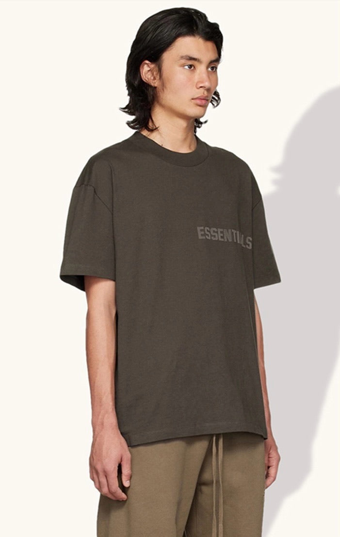 Fear Of God Essentials Logo Off Black T-shirt