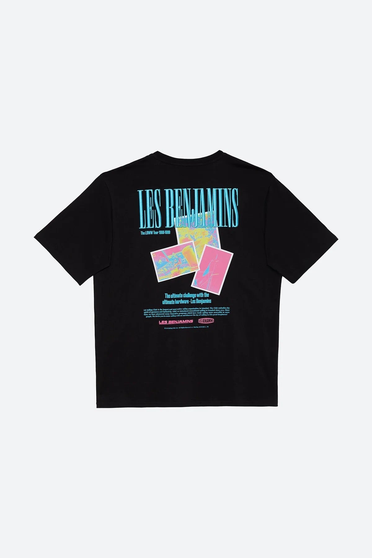 Les Benjamins Oversized Print T-shirt Turquoise Logo