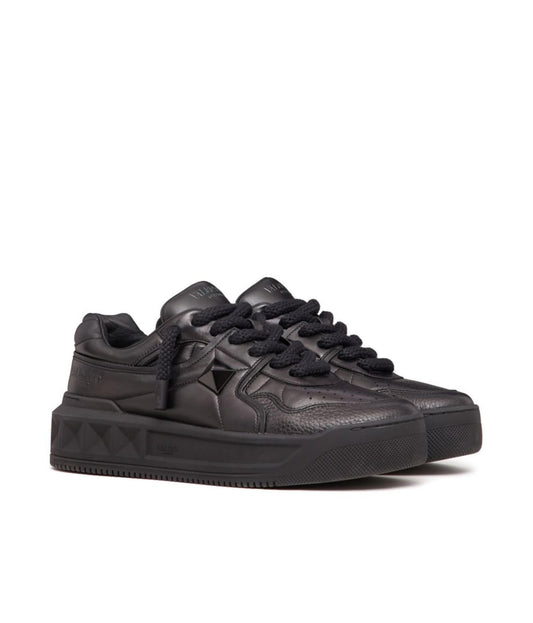 Valentino Black One Stud Shoes