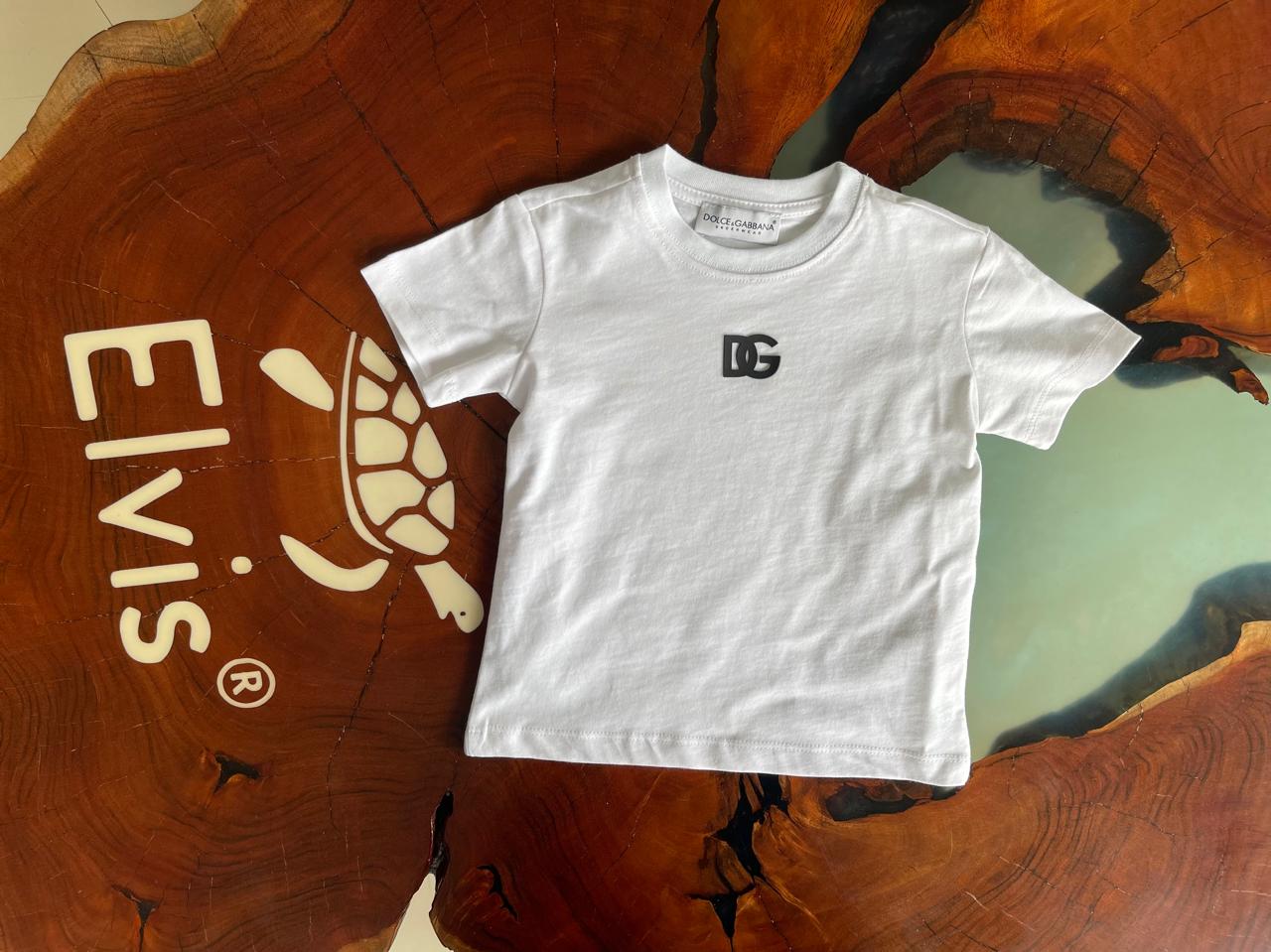 Dolce & Gabbana White Black DG Logo Tshirt