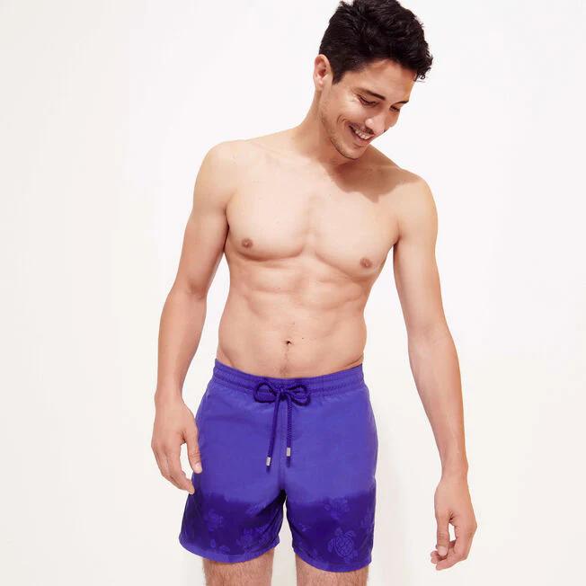 Vilebrequin Plain Puple Turtle Logo Swimshorts